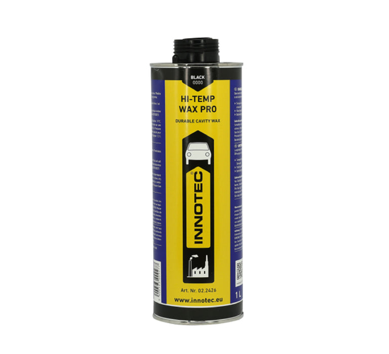 Innotec Hi-Temp Wax Dry Schwarz - Idealer Unterbodenschutz und Hohlraumkonservierung - Rostschutzmittel für alle Fahrzeuge - 1 Liter Dose