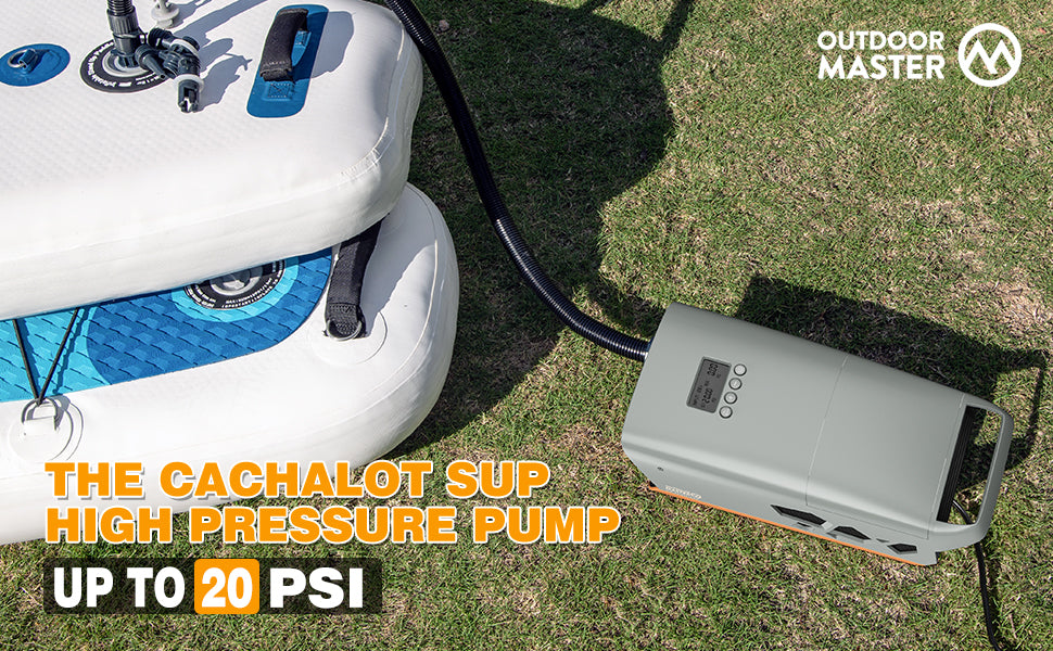 20PSI hoher Druck Elektrische Luftpumpe SUP - Intelligentes zweistufiges Aufpumpen & Auto-Off, Ablassfunktion, 12V DC Autoanschluss für aufblasbare Stand Up Paddle Boards, Boote