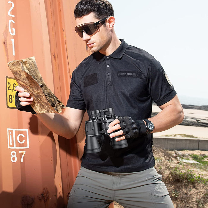 20x50 Fernglas - Fernglas Erwachsene mit Nachtsicht bei Schwachem Licht, BAK4 Prism FMC-Objektiv Kompaktes Ferngläser mit Smartphone-Adapter