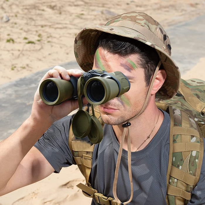20x50 Fernglas für Erwachsene mit Nachtsicht - Kompaktes Wasserdichtes Taktisches Fernglas für Jagd Wandern Konzertreise mit BAK4 Prism FMC Objektiv