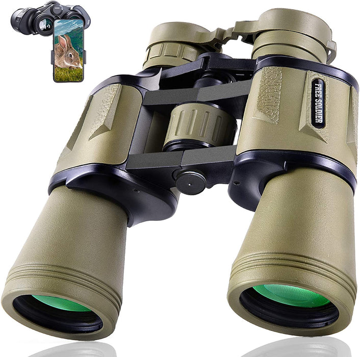 20x50 Fernglas für Erwachsene mit Nachtsicht - Kompaktes Wasserdichtes Taktisches Fernglas für Jagd Wandern Konzertreise mit BAK4 Prism FMC Objektiv