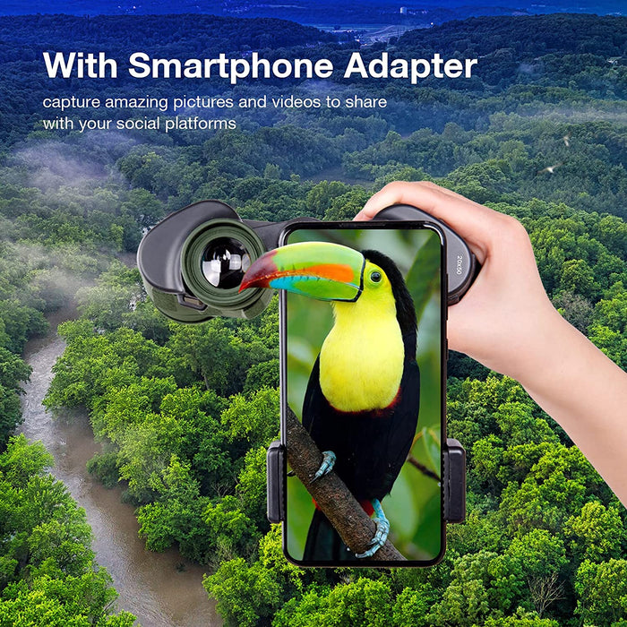 20x50 Jagd Fernglas für Erwachsene mit Low Light Nachtsicht - 28mm großes Okular Professionelles wasserdichtes Fernglas zur Vögel Beobachten