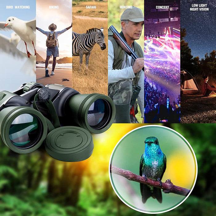 20x50 Jagd Fernglas für Erwachsene mit Low Light Nachtsicht - 28mm großes Okular Professionelles wasserdichtes Fernglas zur Vögel Beobachten