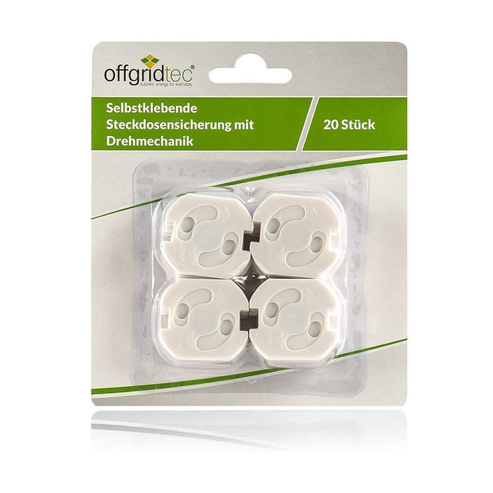 20x Kindersicherung fuer Steckdose mit Drehmechanik - Steckdosensicherung Baby Kleinkind