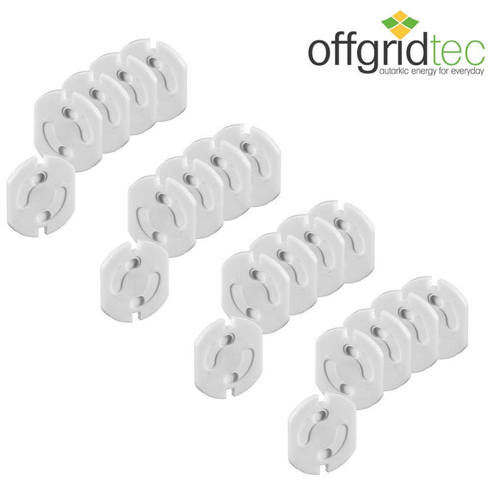 20x Kindersicherung fuer Steckdose mit Drehmechanik - Steckdosensicherung Baby Kleinkind