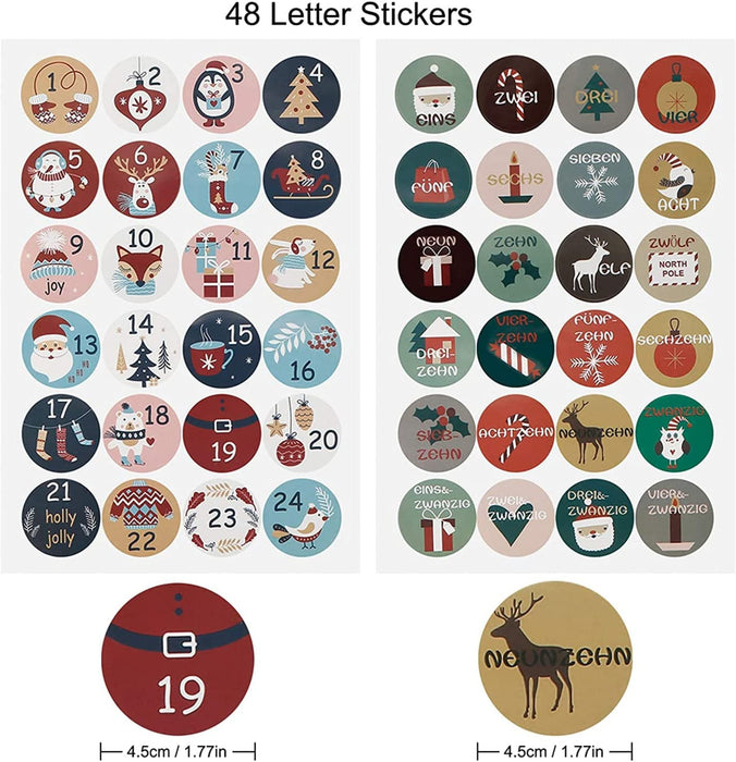 24 Adventskalender Zum Befüllen,Jutesäckchen Adventskalender 2022 Für Männer Frauen Kinder,Weihnachten Geschenktüten Mit 48 Adventszahlen Aufkleber,DIY Stoffbeutel Weihnachtskalender Tüten