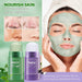 2 Stück Grüner Tee Maske,Green Mask Stick,Grüntee Purifying Clay Grüntee Maske Ölkontrolle Anti-Akne-Aubergine Fest Fein,Regulieren Sie den Wasser