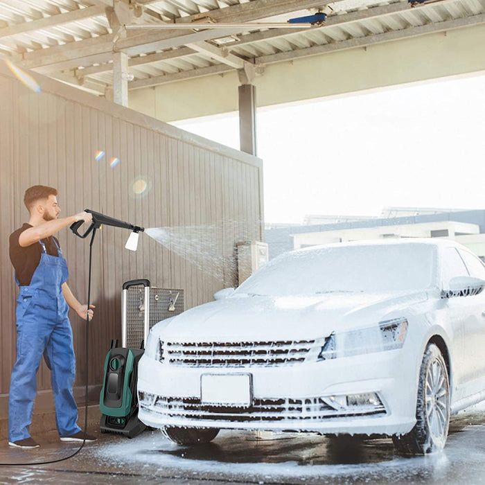 150 Bar Hochdruckreiniger, 1800W Elektrischer Hochdruckreiniger mit 3 in 1 Nozzle, 5 m Hochdruckschlauch, Fördermenge: 590 l/h