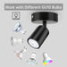 2er Led Deckenstrahler Schwenkbar 350°, Deckenstrahler 1 Flammig Schwarz GU10, LED Wandstrahler mit Strahler Deckenspot, Spotlight Lampe