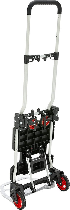 2 in 1 Multifunktionaler Sackkarre - Zur Verwendung als Wagen und Transportwagen - Ideal für den Einsatz in und um das Haus herum, Schwarz, 7.4 kg