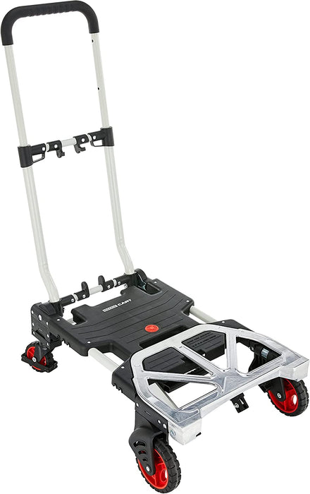 2 in 1 Multifunktionaler Sackkarre - Zur Verwendung als Wagen und Transportwagen - Ideal für den Einsatz in und um das Haus herum, Schwarz, 7.4 kg