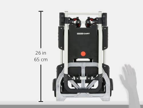 2 in 1 Multifunktionaler Sackkarre - Zur Verwendung als Wagen und Transportwagen - Ideal für den Einsatz in und um das Haus herum, Schwarz, 7.4 kg