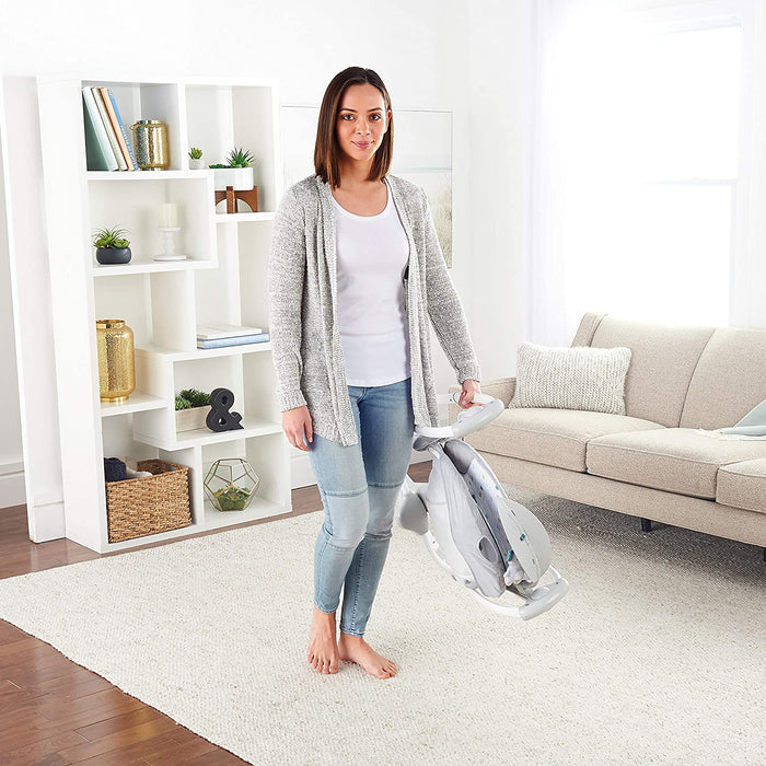 2 in 1 faltbare Schaukel und Sitz mit Vibration, Melodien, fünf Schaukeleinstellungen und Batterien