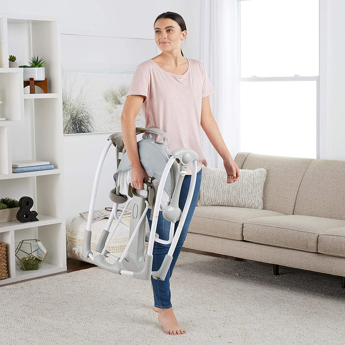 2 in 1 zusammenklappbare Babschaukel und -sitz, mit Vibrationen, automatischem Schaukeln und Melodien