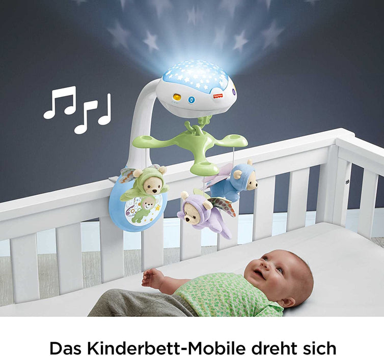 3-in-1 Traumbärchen Mobile Nachtlicht mit beruhigender Musik und White Noise mit Sternenlichtern Babyerstausstattung, ab 0 Monaten