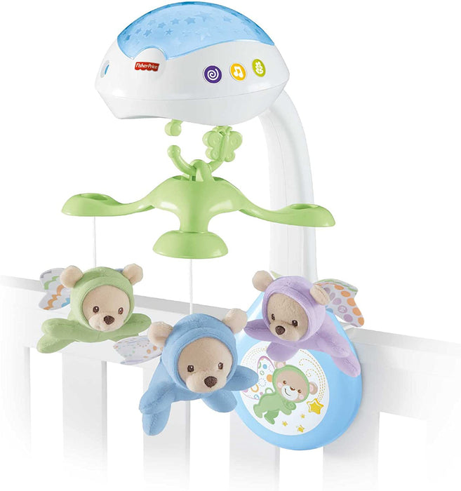 3-in-1 Traumbärchen Mobile Nachtlicht mit beruhigender Musik und White Noise mit Sternenlichtern Babyerstausstattung, ab 0 Monaten