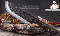 30cm Profi Fleischmesser Scharfes Küchenmesser Kochmesser Grillmesser Hackmesser Damastmesser für das Grillen Camping Outdoor-Aktivitäten