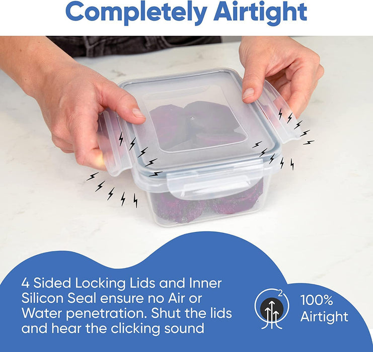 32 teiliges Set Aufbewahrungsbox Küche (16 Vorratsbehälter + 16 Deckel) - BPA-Frei Luftdichte Vorratsdosen mit Deckel - Ideal vorratsdosen luftdicht