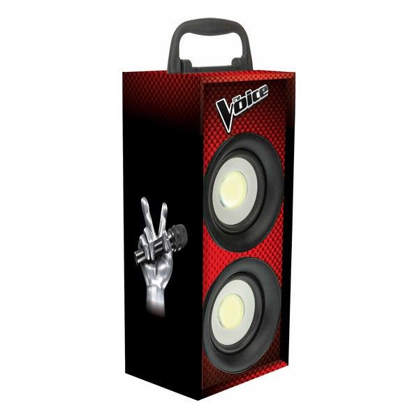 Bluetooth Lautsprecher mit Karaoke Mikrofon La Voz Lichter Schwarz/Rot 4W (Refurbished B)
