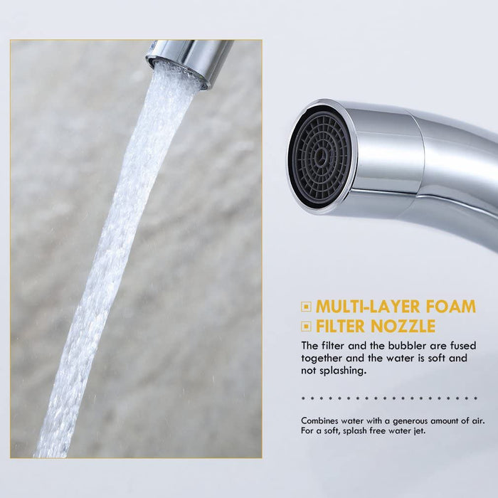 360° drehbar Wasserhahn Küche Einhebelmischer Spültisch Armatur Hochdruck Küchenarmatur Spültischarmatur Spülbecken Mischbatterie