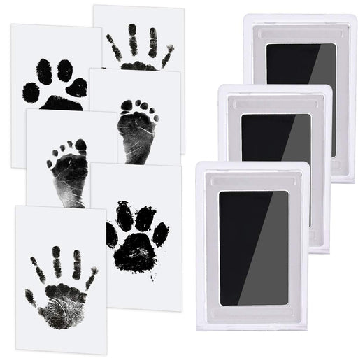 3 pcs Baby Abdruck set Nabance Baby Handabdruck und Fußabdruck Clean Touch Stempelkissen Baby Handprint Babyhaut kommt nicht mit Farbe in Berührung