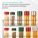4-Etagen Gewürzregal Chrom - Gewürzregal hängend - Wand Spice Rack für 4 x 8 Gewürze - Hängender Gewürzständer - Gewürzregal für Küchenschrank