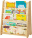 4-stöckiges Bücherregal für Kinder, Aufbewahrungsregal für Bücher, Schulmaterialien, für Kinderzimmer oder Kindergarten, farbenfroh, ahornfarben