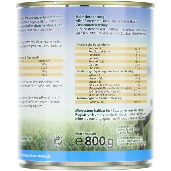 Hundefutter-Behälter aus Metall Dehner (6 x 800 g) (Refurbished A+)