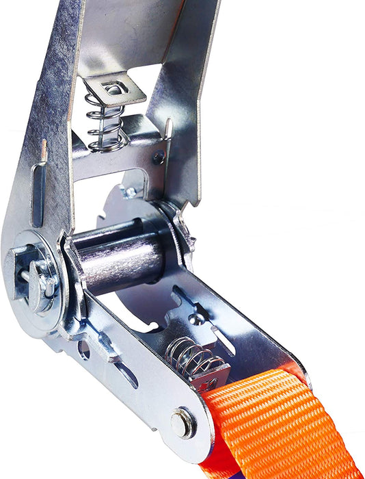4 Stück 800kg 4m Spanngurte mit Ratsche zweiteilig 2 teilig mit Haken Ratschengurt Zurrgurte 25mm 800 daN 0,8t