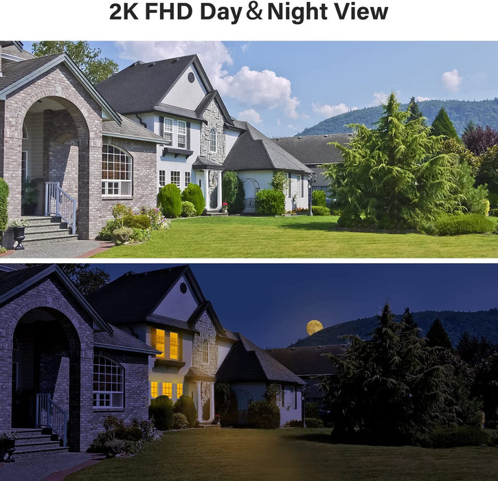 2K Überwachungskamera Aussen Akku mit Solarpanel, PTZ WALN Kamera,PIR Bewegungsmelder, 355°/120° Schwenkbar,Nachtsicht,4DB 