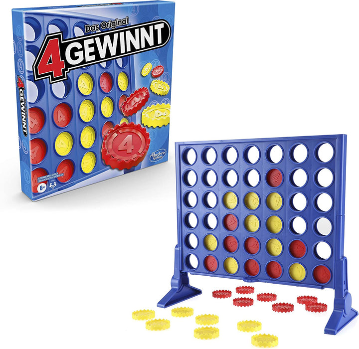 4 gewinnt, Strategiespiel für 2 Spieler, 4 gewinnt Rasterwand, 4 in einer Reihe, Spiel für Kinder ab 6 Jahren