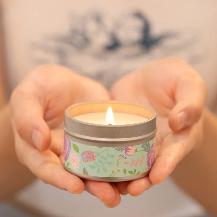 4 tlg. Rosenduft Handcreme Duftkerze Geschenkset Frauen, Duftkeze, Handcreme, Fußcreme, Seife, Geburtstagsgeschenk für Frauen, Geschenke für Frauen