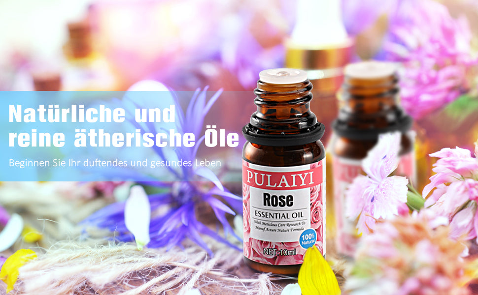 500ML Aroma Diffuser, Diffuser mit 6x10ml Diffuser Ätherische Öle Set, 14-Farben-LED, Fernbedienung mit Timer-Einstellung, Auto-Off, Luftbefeuchter