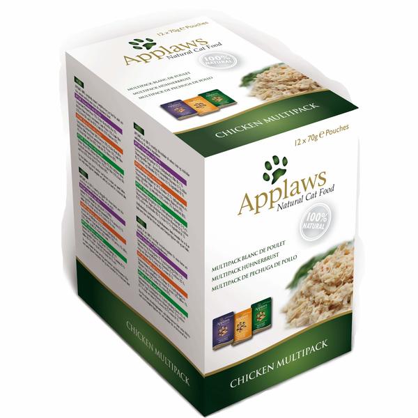 Katzenfutter Chicken Multipack Applaws (12 uds x 70 g) (Refurbished A+)