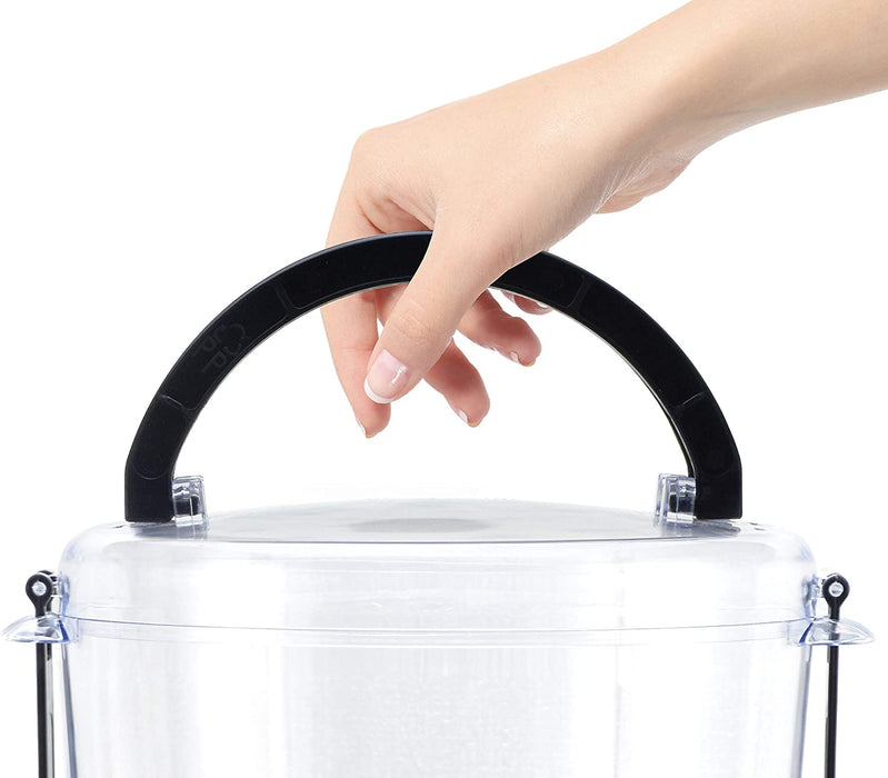 5 L Multifunktionaler Dampfgarer, Kompaktspeicher, 60-Minuten-Timer, Leistung 400-500 W, - Silber und Schwarz