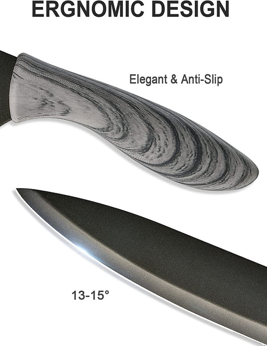 5 PCS Küchenmessersets Professionelle scharfe Kochmessersets mit Bezug und Geschenkbox Langlebiges Kochset Set aus Küchenmessern