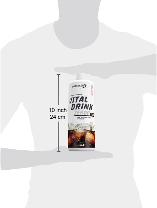 Best Body Nutrition Vital Drink ZEROP® - Cola, Original Getränkekonzentrat - Sirup - zuckerfrei, 1:80 ergibt 80 Liter Fertiggetränk, 1000 ml