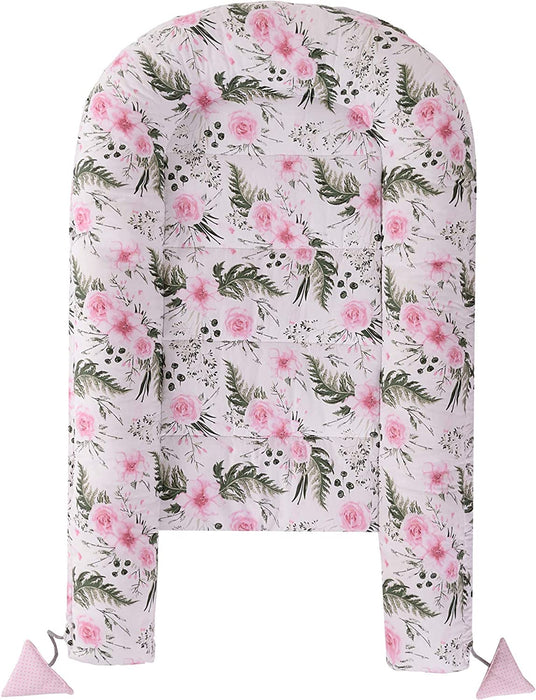 5 teilig Babynestchen Set Babynest 90x50 herausnehmbarer Einsatz Bett Kuschelnest Krabbeldecke Medi Partners für Babys Neugeborene 100% Baumwolle