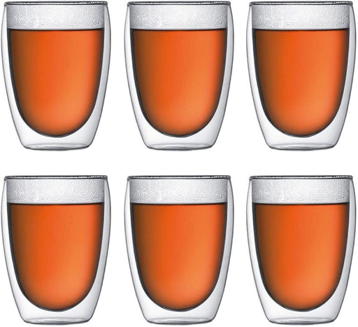 6-teiliges Gläser-Set (Doppelwandig, isoliert, 0,35 liters) transparent