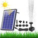 6.5W Solar Springbrunnen Eingebaute1500 mAh Batterie Upgraded Solar Teichpumpe Wasserpumpe Solar Schwimmender Fontäne Pumpe mit 6 Fontänenstile 