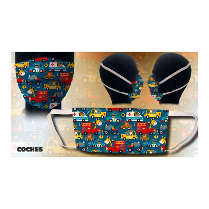 Hygienische Maske Autos 3-6 Jahre