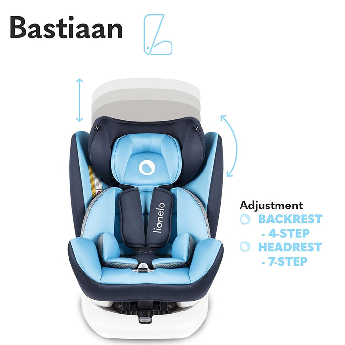 Lionelo Bastiaan Kindersitz Auto Kindersitz Isofix und Top Tether Kindersitz Drehbar um 360 Grad Autositz Gruppe 0 1 2 3 ab Geburt bis 36 kg 