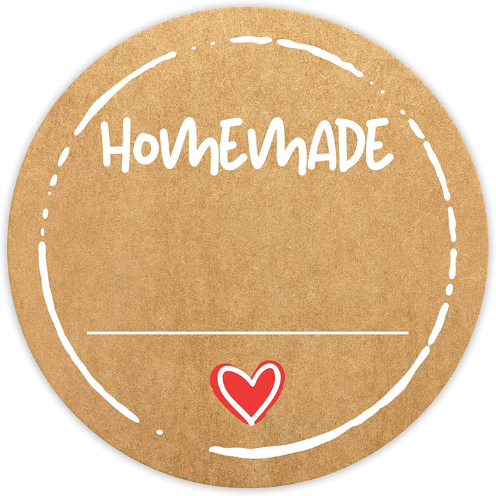 72 x Etiketten Marmelade (4cm klein) - Homemade Aufkleber - Selbstklebend, ablösbare Sticker - Klebeetiketten zum Beschriften für Selbstgemachtes 