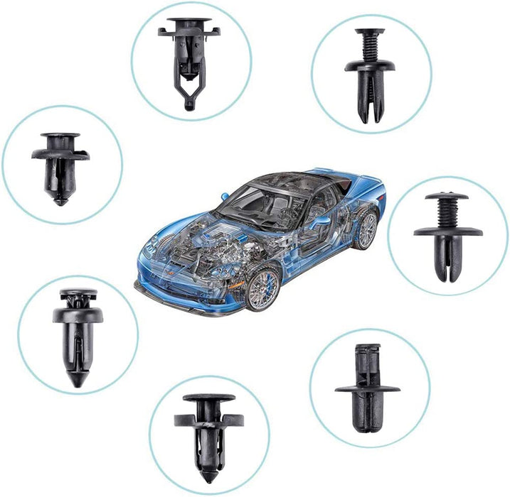 795 Stücke Auto Befestigung Clips, Universal Türverkleidung Klammern Stoßstangen Zierleisten Befestigungclips Plastikklips Set mit Demontage Werkzeuge