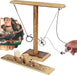 Ringwurfspiel Aus Holz,Toss Haken und Ring Spiel,Hooks and Ring Toss,Ring Toss Hook und Ring Indoor,Premium Party Wurfspiele Spiel für Family Bar Fun 