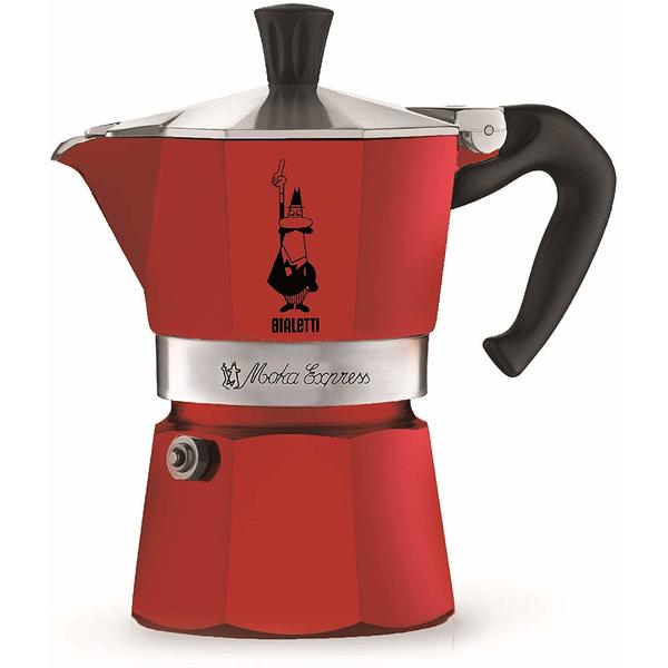 Italienische Kaffeemaschine Bialetti Moka Express Rot (3 Kopper) (Refurbished A+)