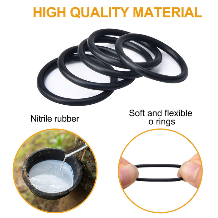 800Stück Dichtungsringe Set O Ringe Sortiment, Nitrilkautschuk Gummi Dichtungen Ringe 18 Verschiedene Sortiment mit Durchmesser 3-27mm Gummiringe