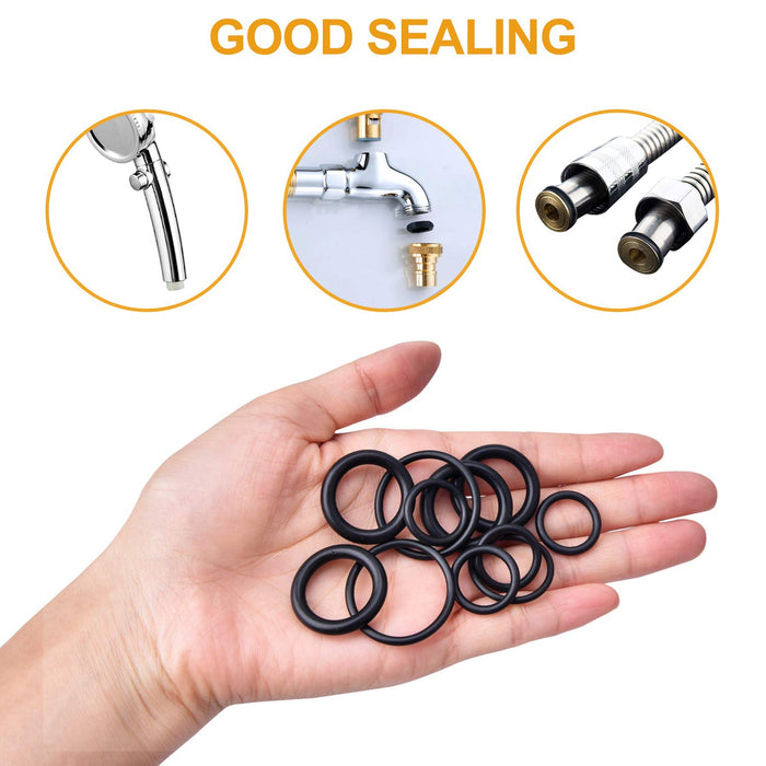 800Stück Dichtungsringe Set O Ringe Sortiment, Nitrilkautschuk Gummi Dichtungen Ringe 18 Verschiedene Sortiment mit Durchmesser 3-27mm Gummiringe
