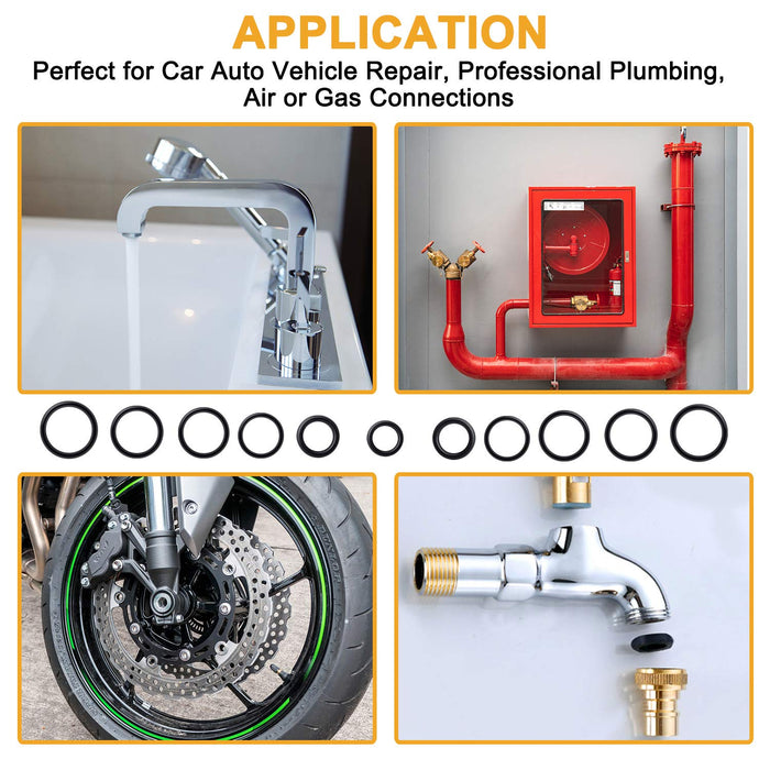 800Stück Dichtungsringe Set O Ringe Sortiment, Nitrilkautschuk Gummi Dichtungen Ringe 18 Verschiedene Sortiment mit Durchmesser 3-27mm Gummiringe