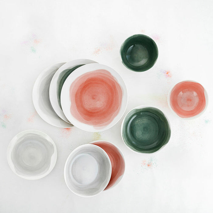 Geschirr Bidasoa Etherea Porzellan grün (18 Stücke)